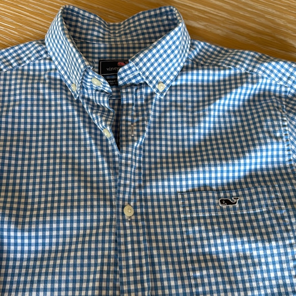 Vineyard Vines Blue Casual Button Down Shirt